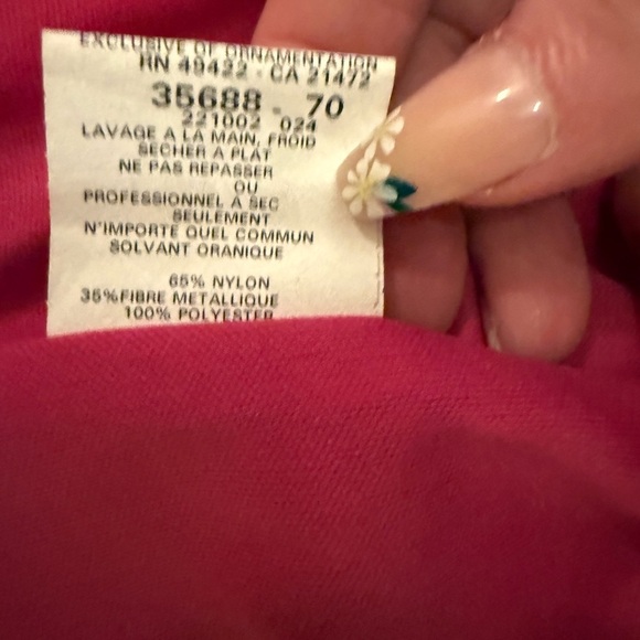 Vintage NWT Jessica McClintock x Gunne Sax Pink Metallic Strapless Gown size 5 - Picture 10 of 15